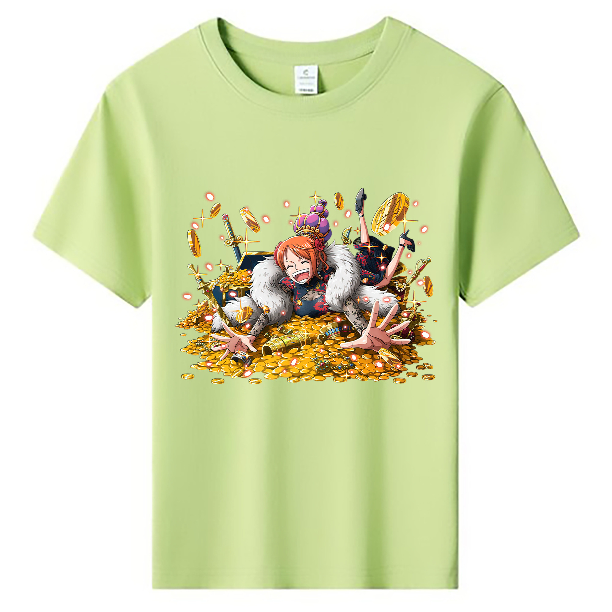 （画像用） ワンピース ナミ ONE PIECE Nami 綿100％キッズTシャツ（フロントプリント）